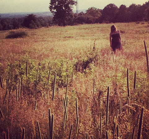 girl in field