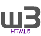 w3 schools icon with label that says html