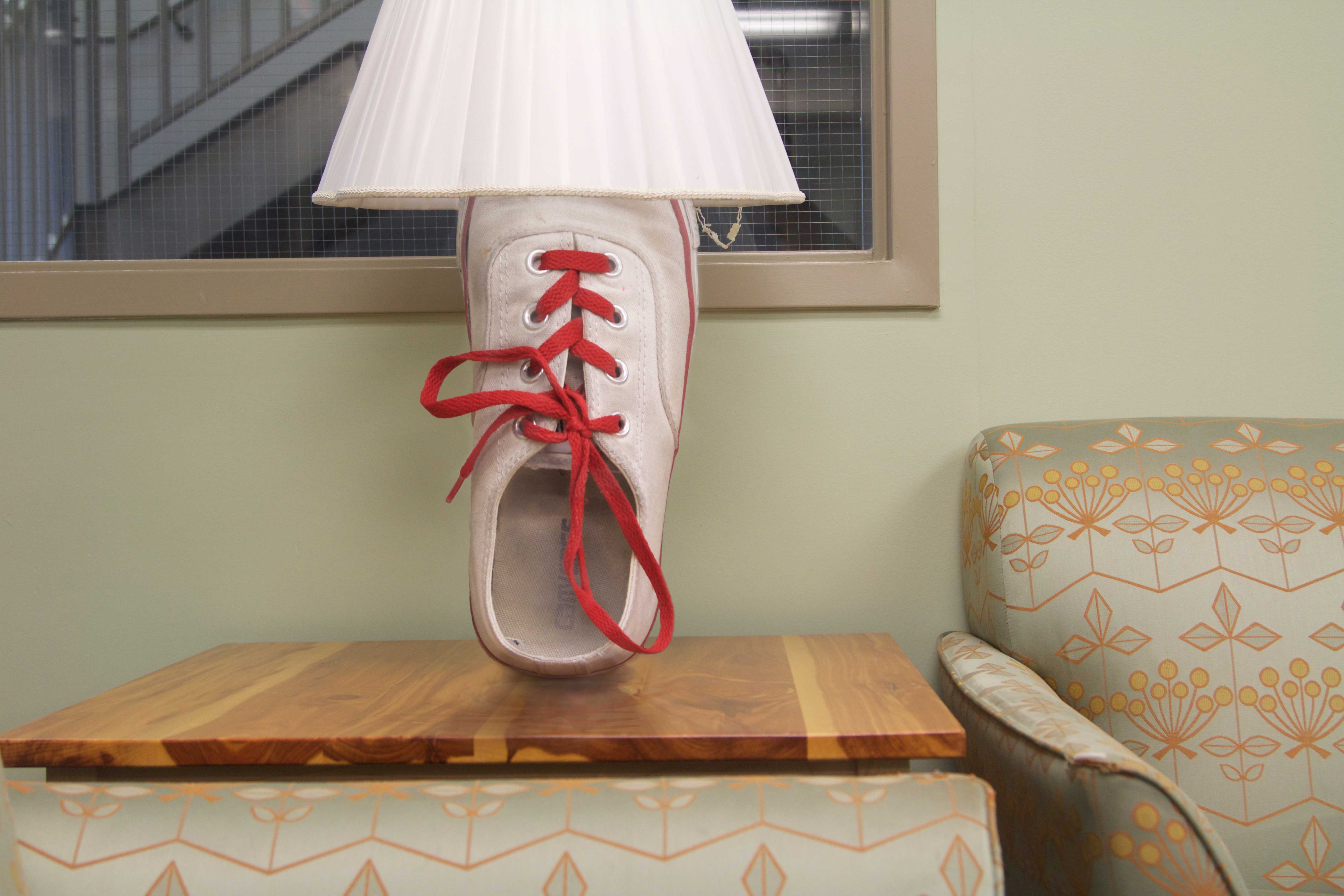 a shoe lamp