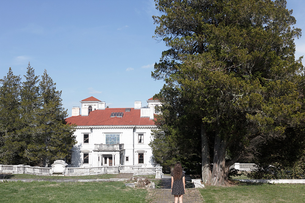 girl and building