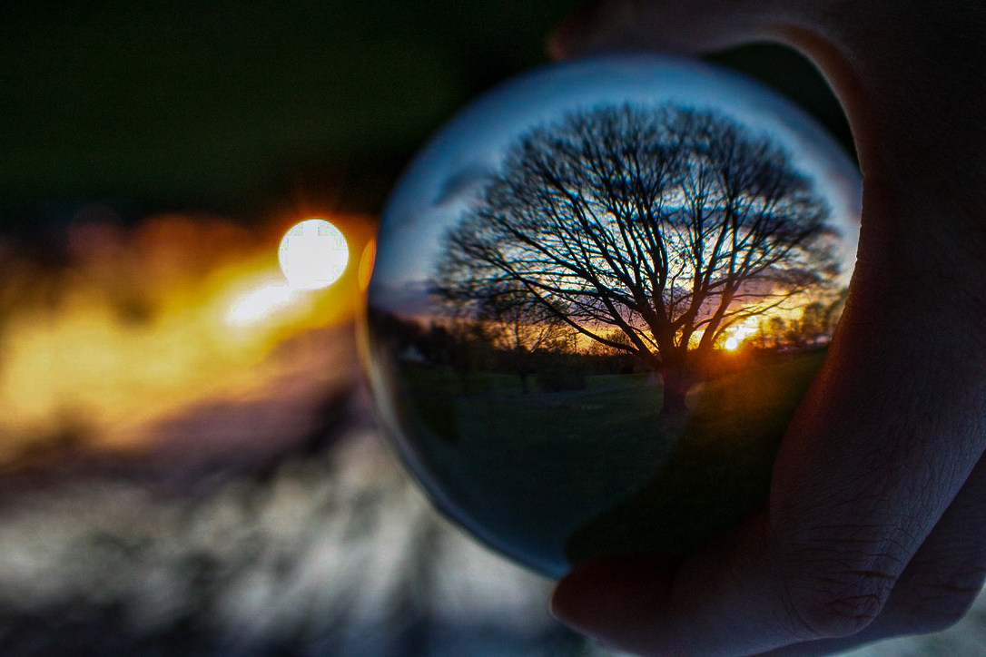 Photo orb with sunset