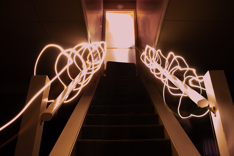 stairway light painting